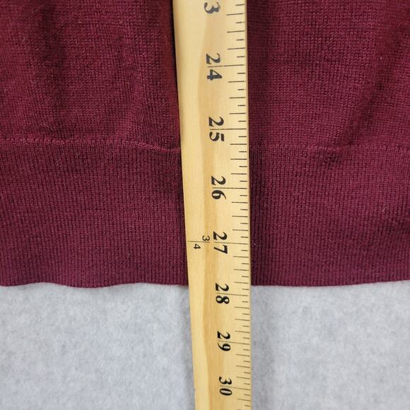 J. CREW Wool Acrylic Knit Burgundy Red Long Sleeve Preppy Sweater Men's XXL 2xl - Picture 8 of 12